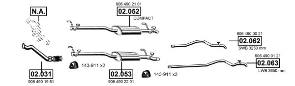 ASMET ME012322 Exhaust System
